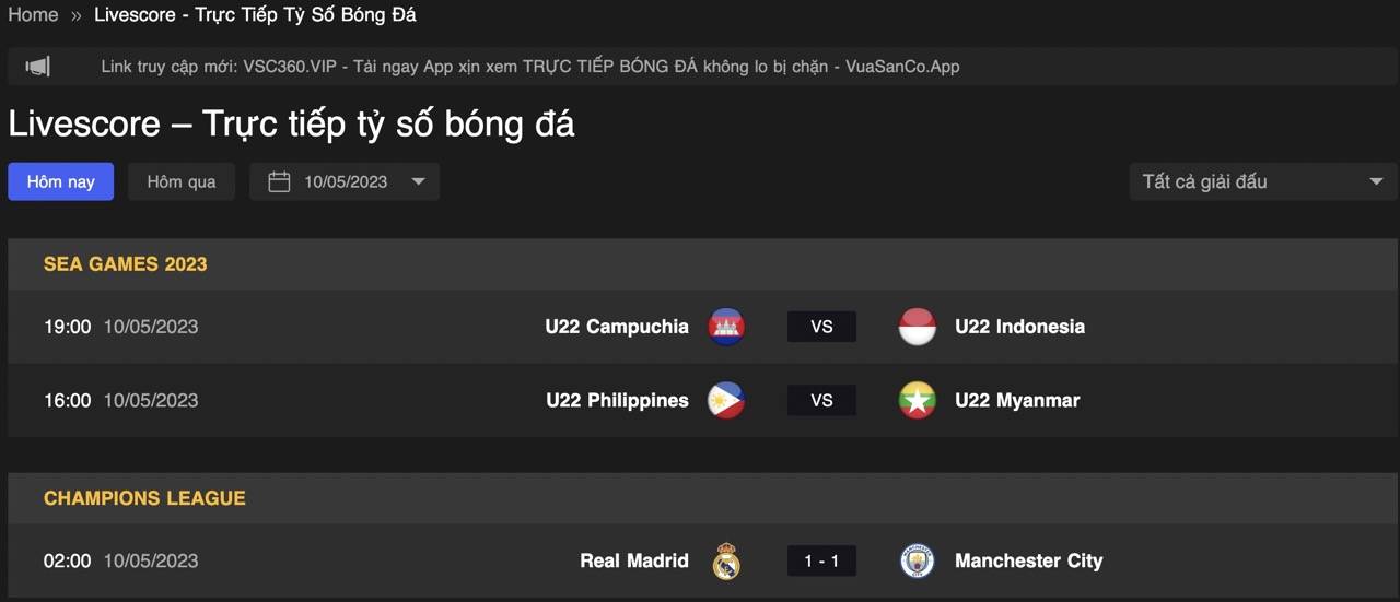 Livescore Vua Sân Cỏ là gì?