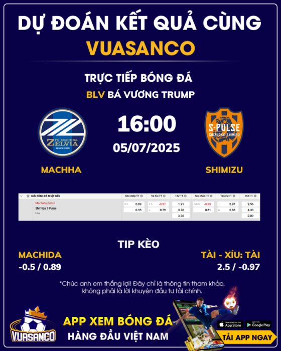 Soi kèo Machida vs Shimizu S-Pulse – 16h00 – 05/07 – VĐQG Nhật Bản