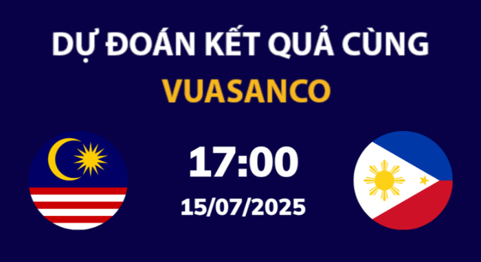 Soi kèo U23 Malaysia vs U23 Philippines – 17h00 – 15/07 – ASEAN U23 Championship