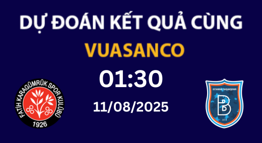 Soi kèo Karagumruk vs Basaksehir – 01h30 – 11/08 – VĐQG Thổ Nhĩ Kỳ