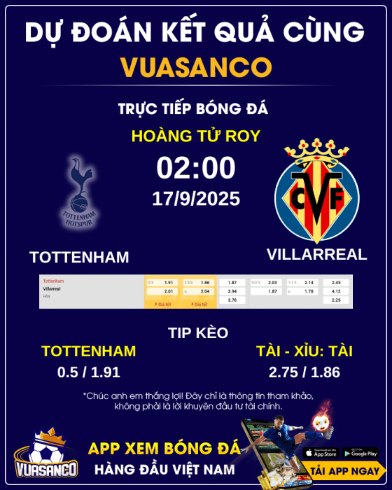 Soi-keo-Tottenham-vs-Villarreal