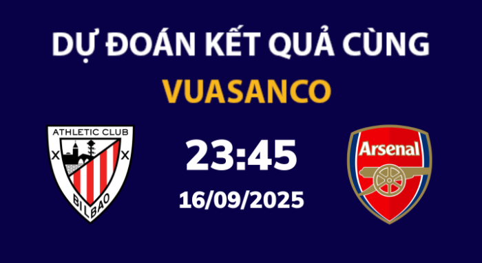 Soi kèo Ath Bilbao vs Arsenal – 23h45 – 16/09 – Champions League