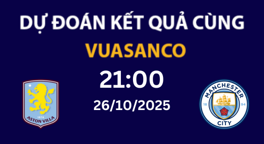 Soi kèo Aston Villa vs Manchester City – 21h00 – 26/10 – Premier League