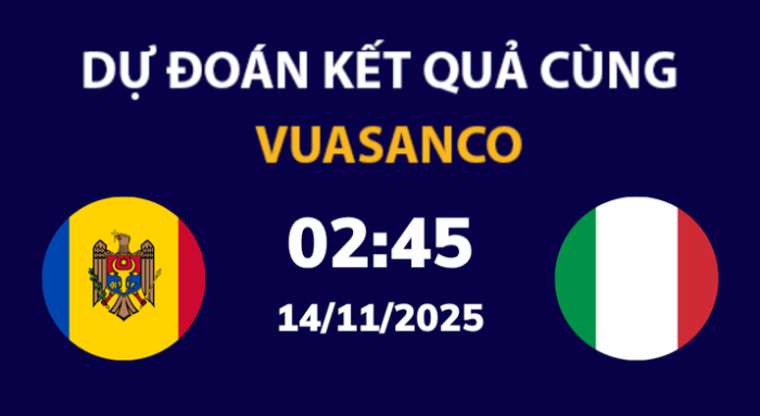 Soi kèo Moldova vs Ý – 02h45 – 14/11 – VL World Cup Châu Âu