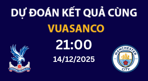 Soi kèo Crystal Palace vs Manchester City – 14/12/2025 – 21h00 – Ngoại hạng Anh