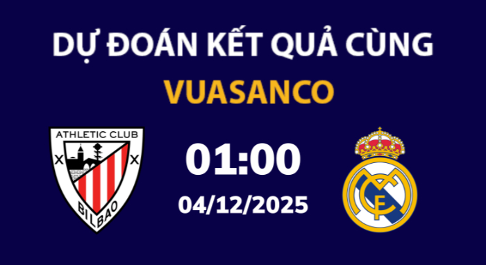 Soi kèo Ath Bilbao vs Real Madrid – 01h00 – 04/12 – La Liga