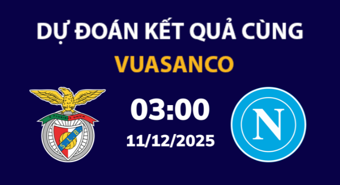 Soi kèo Benfica vs Napoli – 03h00 – 11/12 – Champions League