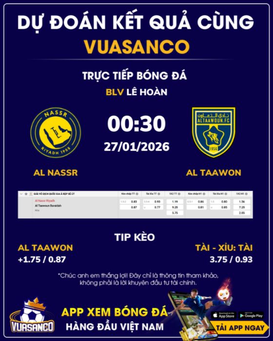 Al Nassr vs Al Taawon