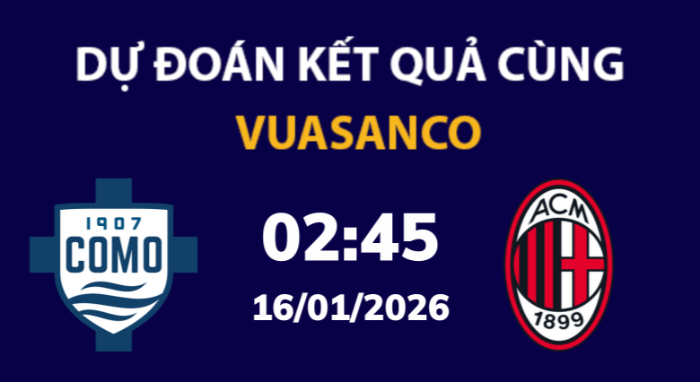 Soi kèo Como vs AC Milan – 02h45 – 16/01 – Serie A