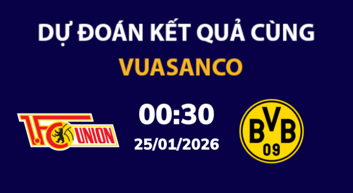 Soi kèo Union Berlin vs Dortmund – 00h30 – 25/01 – Bundesliga